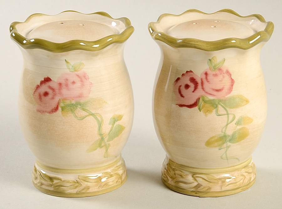 Rose Bouquets Salt & Pepper Set by 222 Fifth (PTS)-1