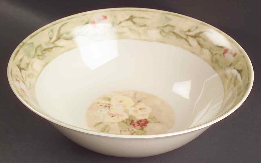 Rose Bouquets 10" Round Vegetable Bowl by 222 Fifth (PTS)-1