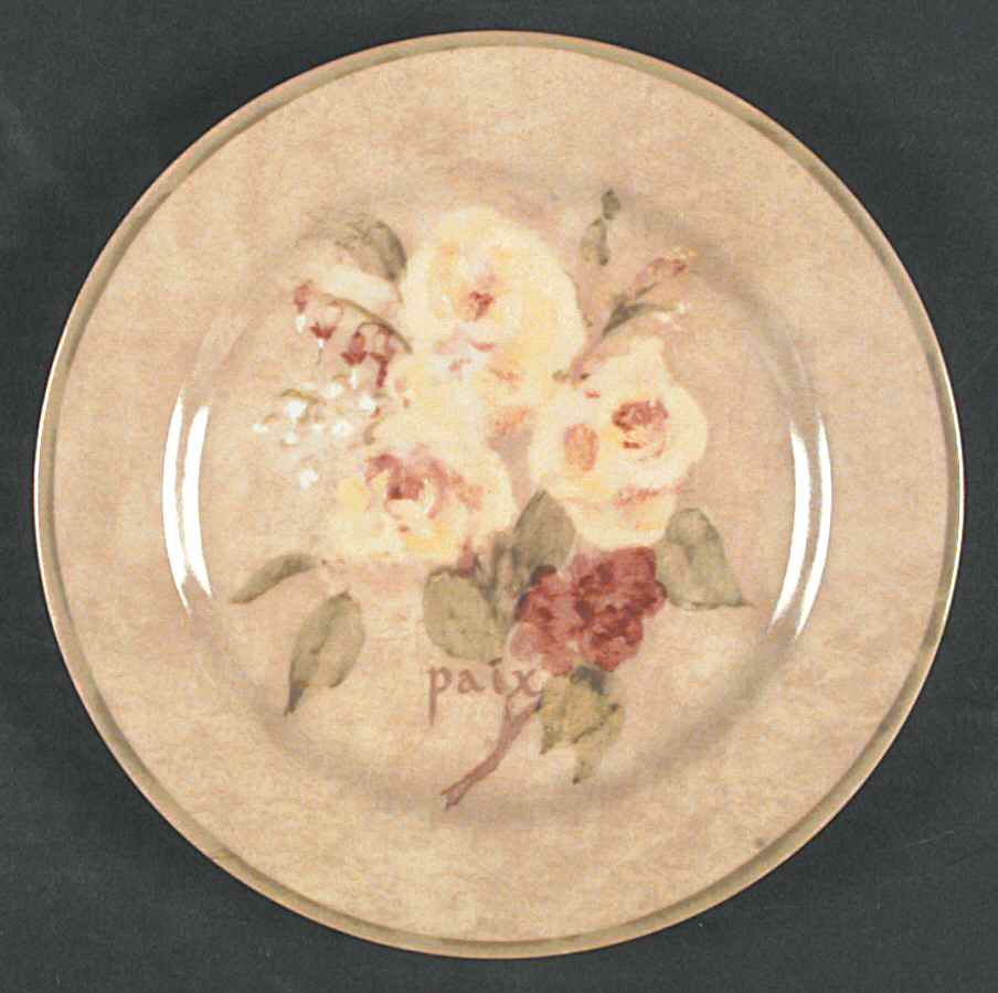Rose Bouquets Salad Plate by 222 Fifth (PTS)-1