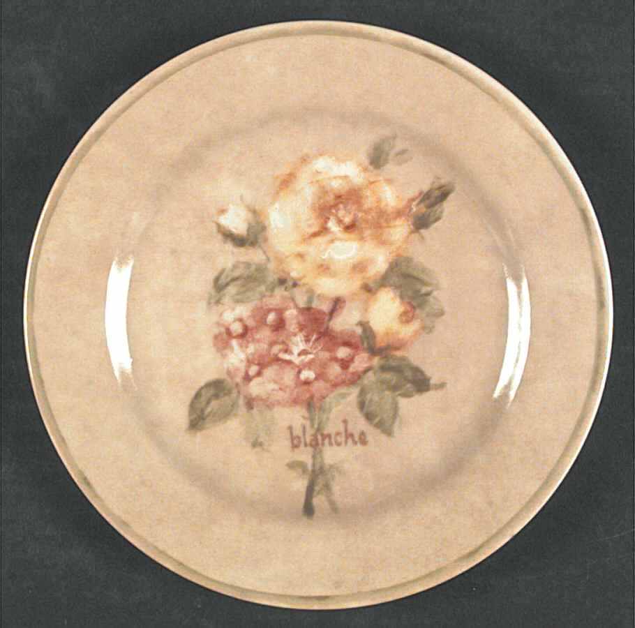 Rose Bouquets Salad Plate by 222 Fifth (PTS)-1