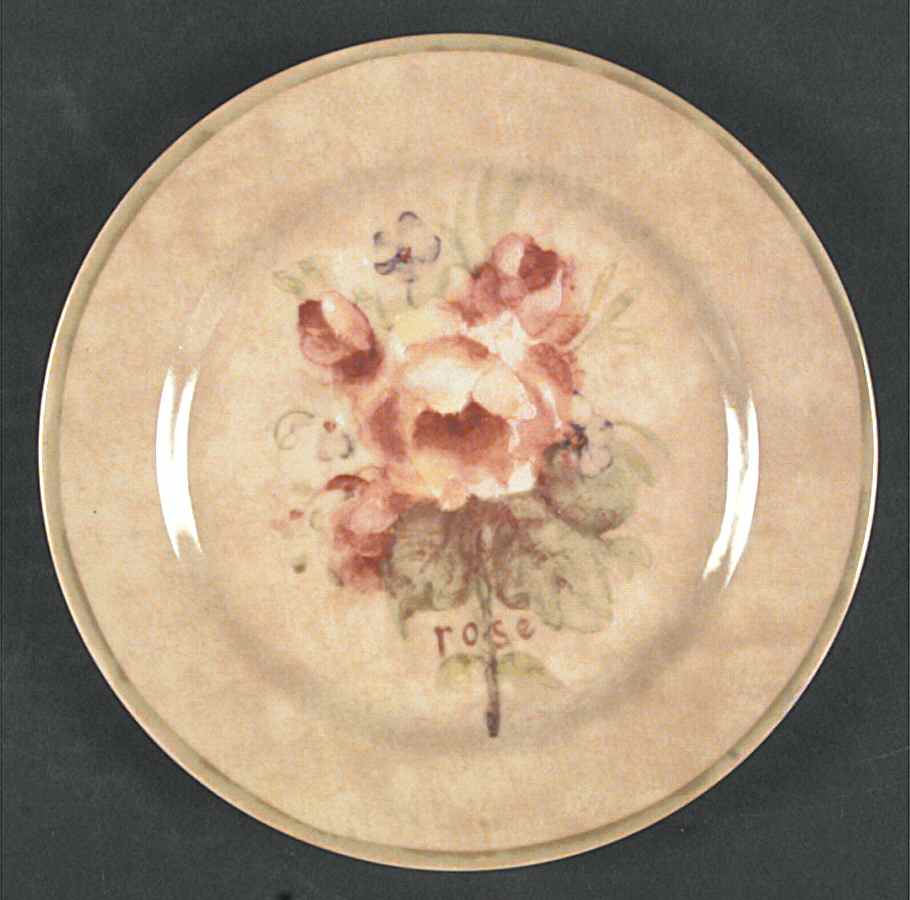 Rose Bouquets Salad Plate by 222 Fifth (PTS)-1