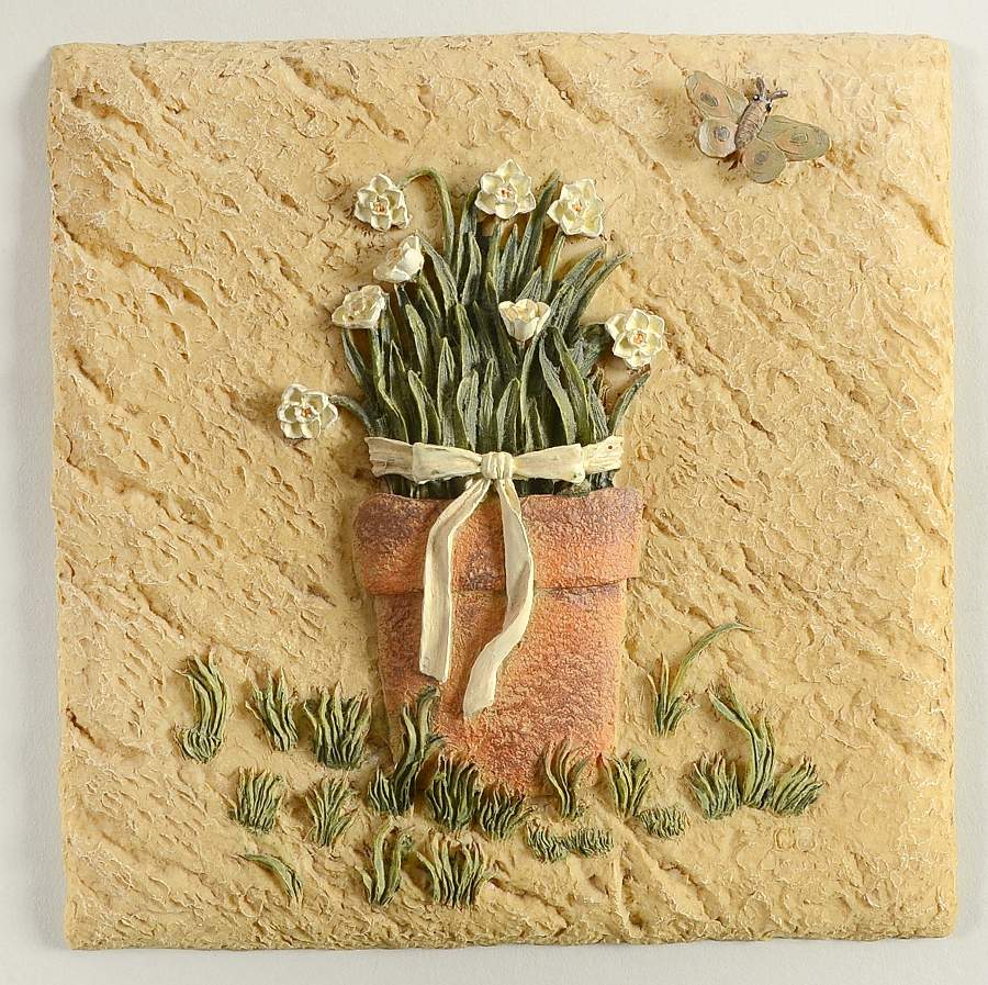 Cheri's Garden 5" Wall Tile by 222 Fifth (PTS)-1