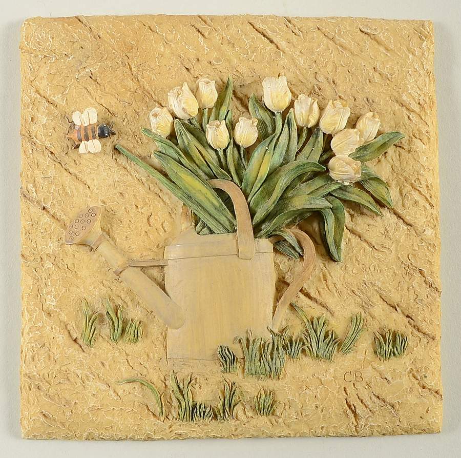 Cheri's Garden 5" Wall Tile by 222 Fifth (PTS)-1