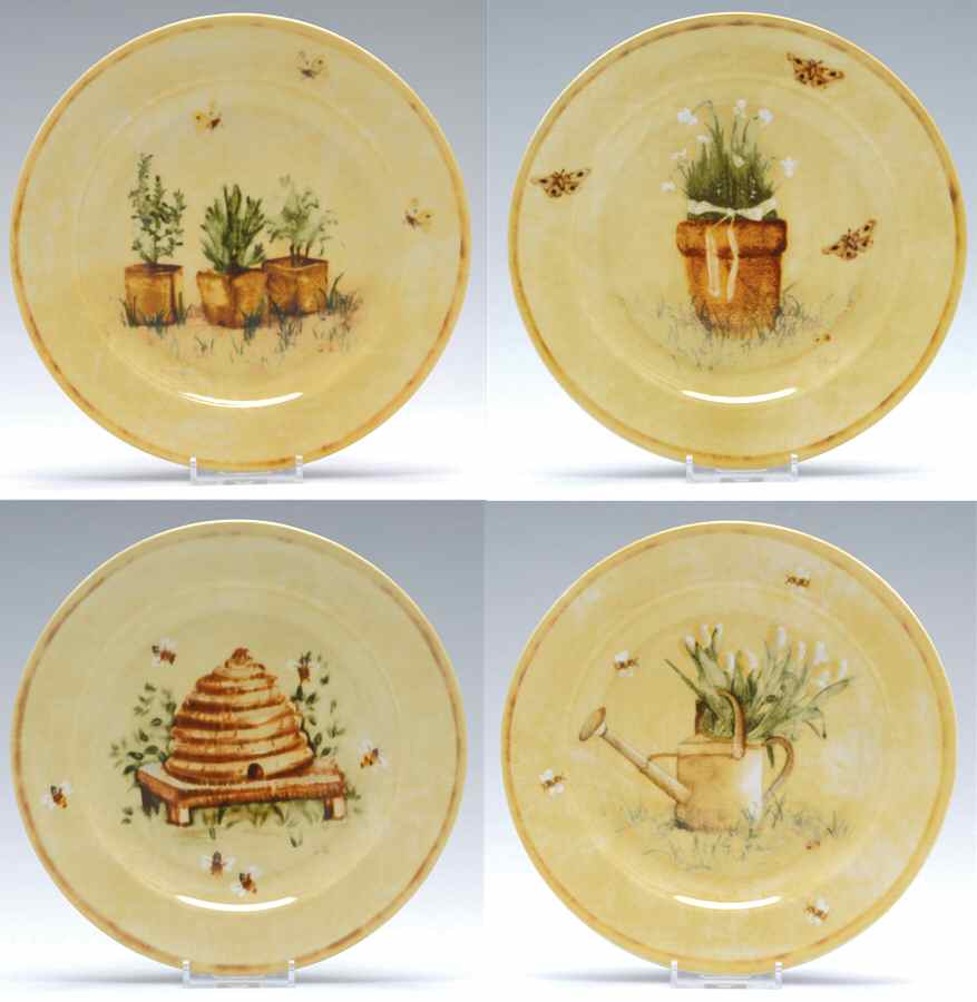 Cheri's Garden Salad Plate - Set of 4 Motifs by 222 Fifth (PTS)-1