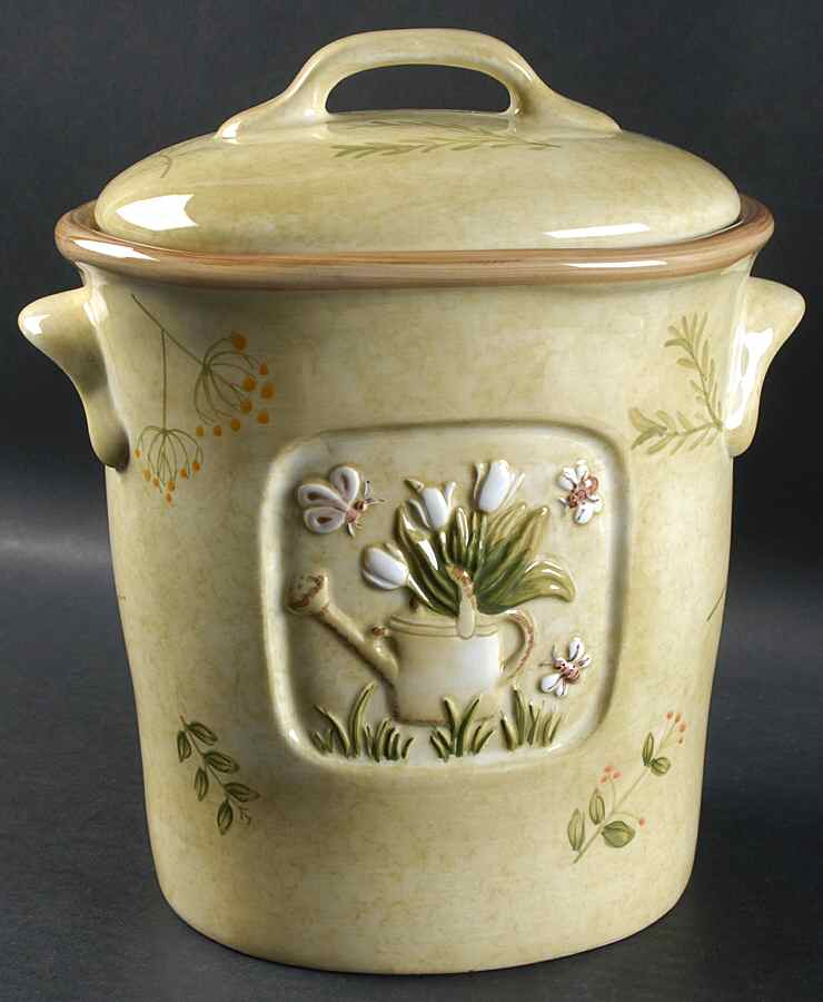 Cheri's Garden Large Canister & Lid by 222 Fifth (PTS)-1