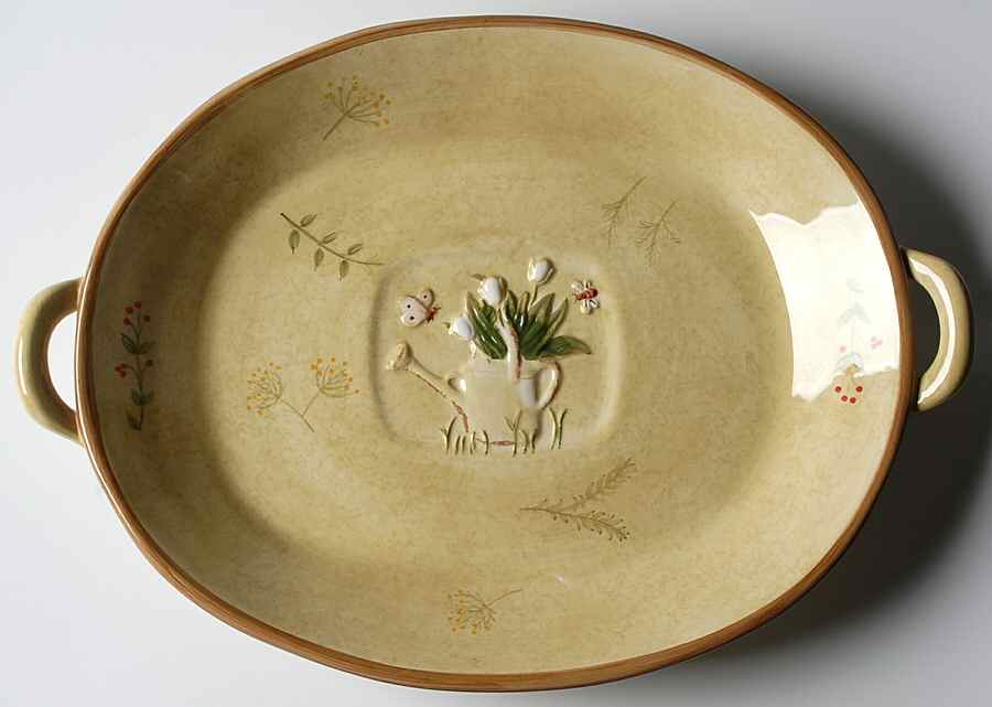 Cheri's Garden 15" Oval Serving Platter by 222 Fifth (PTS)-1