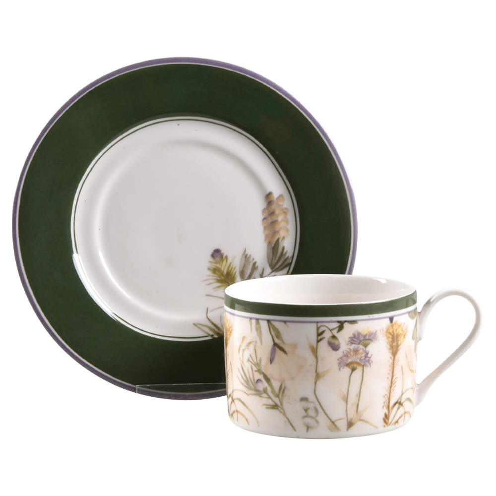 Verdiana Flat Cup & Saucer Set by 222 Fifth (PTS)-1