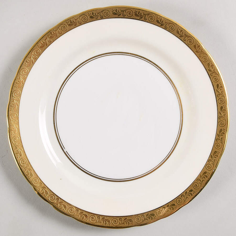 Helene Ivory (Scalloped) Salad Plate by John  Aynsley & Sons-1