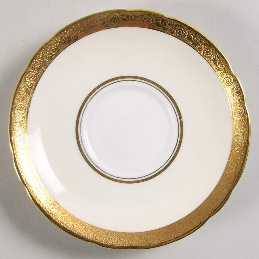 Helene Ivory (Scalloped) Saucer by John  Aynsley & Sons-1