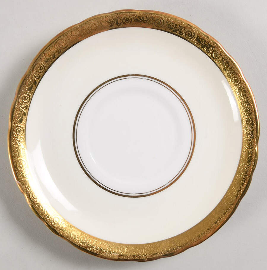 Helene Ivory (Scalloped) Saucer for Cream Soup Bowl by John  Aynsley & Sons-1