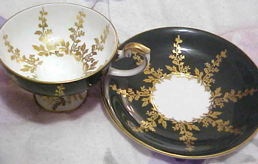 2878 Footed Cup & Saucer Set by John  Aynsley & Sons-1