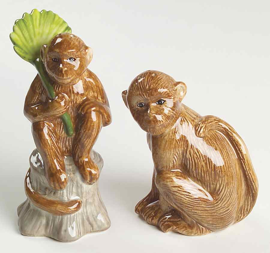 Monkey Figural Salt & Pepper Set by American Atelier-1