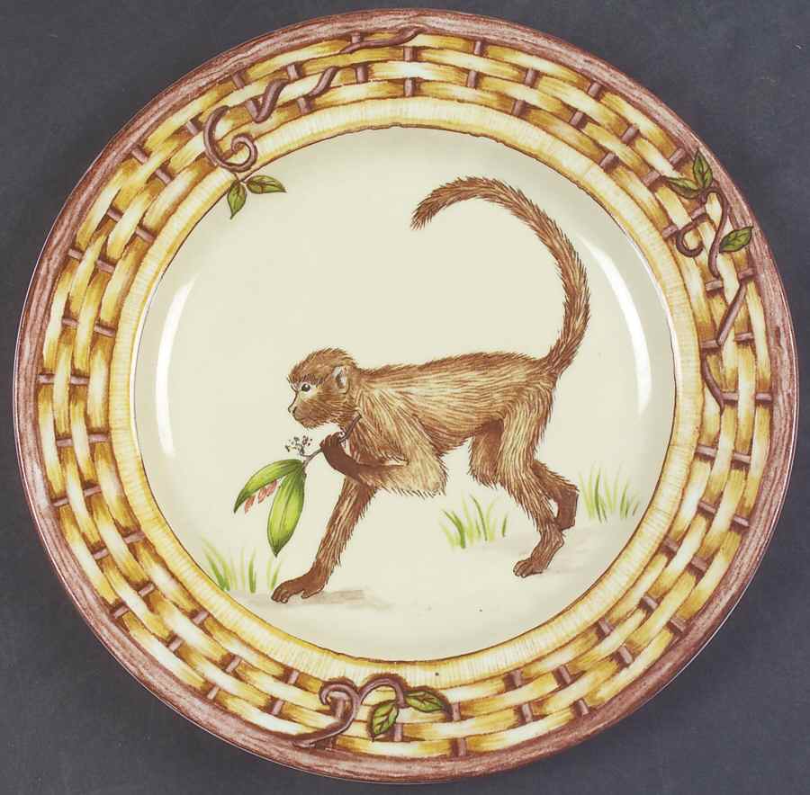 Monkey Salad/Dessert Plate by American Atelier-1