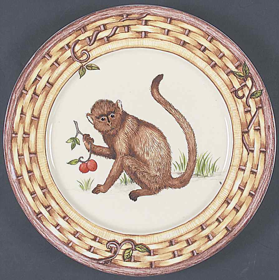 Monkey Accent Dinner Plate by American Atelier-1