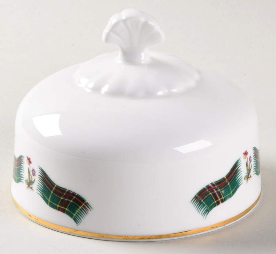 Newfoundland Tartan Lid for Round Butter by Adderley-1