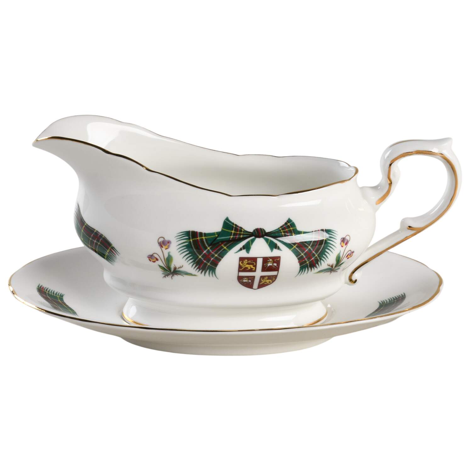 Newfoundland Tartan Gravy Boat & Underplate by Adderley-1