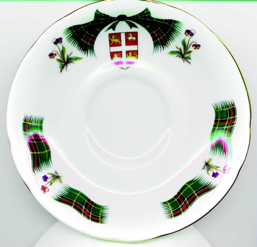 Newfoundland Tartan Saucer for Footed Cup by Adderley-1