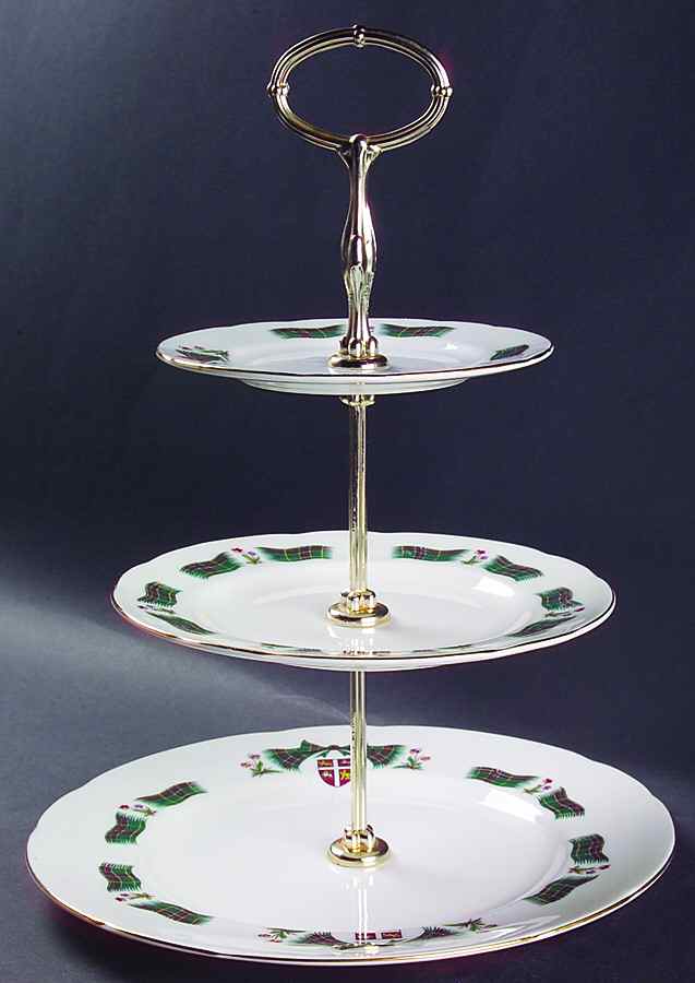 Newfoundland Tartan 3-Tiered Serving Tray (DP, SP, BB) by Adderley-1