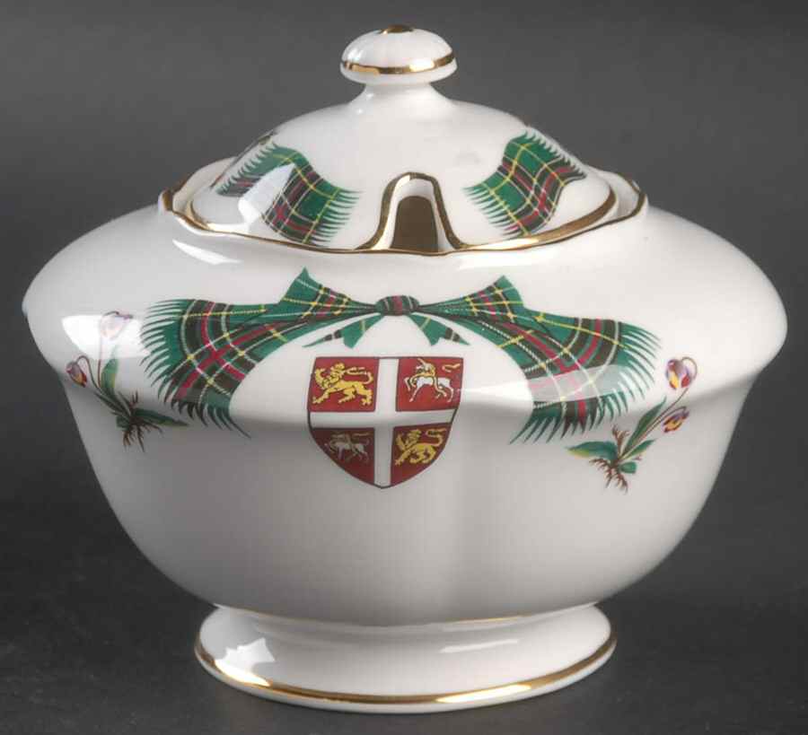 Newfoundland Tartan Sugar Bowl & Lid by Adderley-1