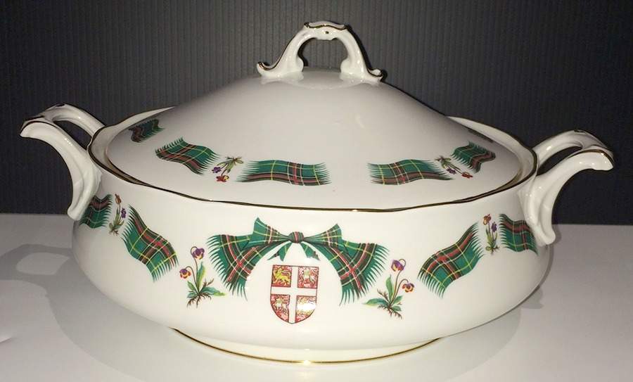 Newfoundland Tartan Round Covered Vegetable by Adderley-1