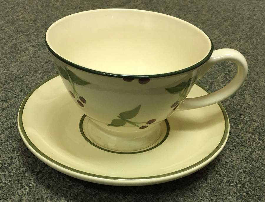 Berries Footed Cup & Saucer Set by Laura Ashley-1