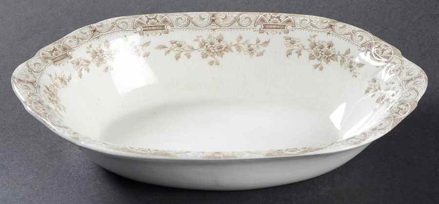 Elite Brown 9" Oval Vegetable Bowl by Henry Alcock-1