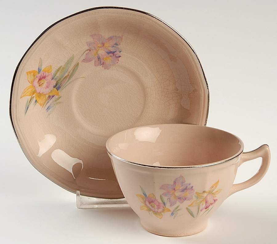 ATG11 Flat Cup & Saucer Set by Atlas Globe China Co-1