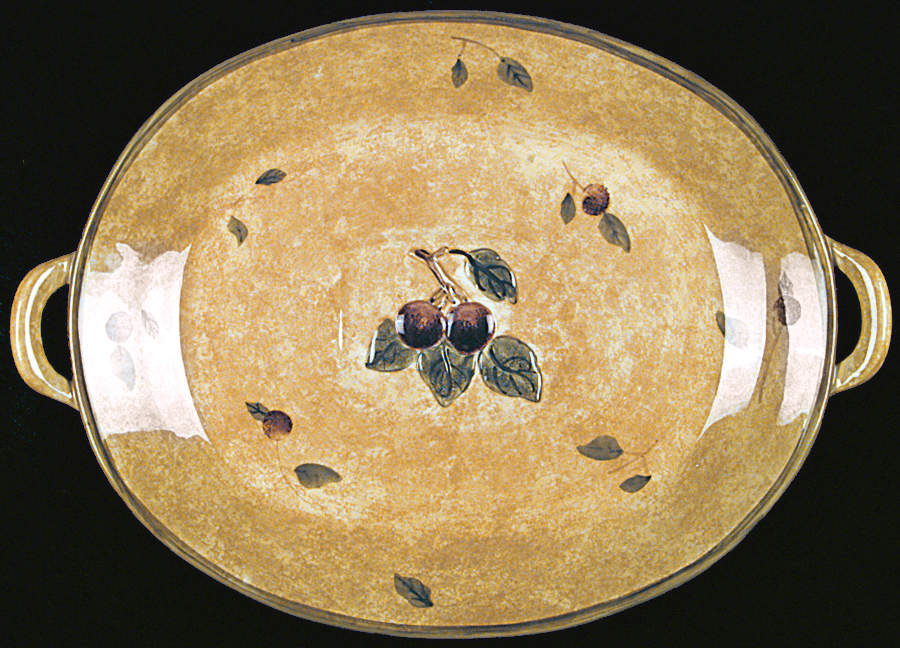 Cortland 15" Oval Serving Platter by 222 Fifth (PTS)-1