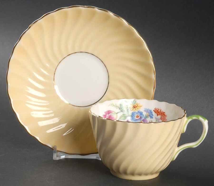 C545 Footed Cup & Saucer Set by John  Aynsley & Sons-1
