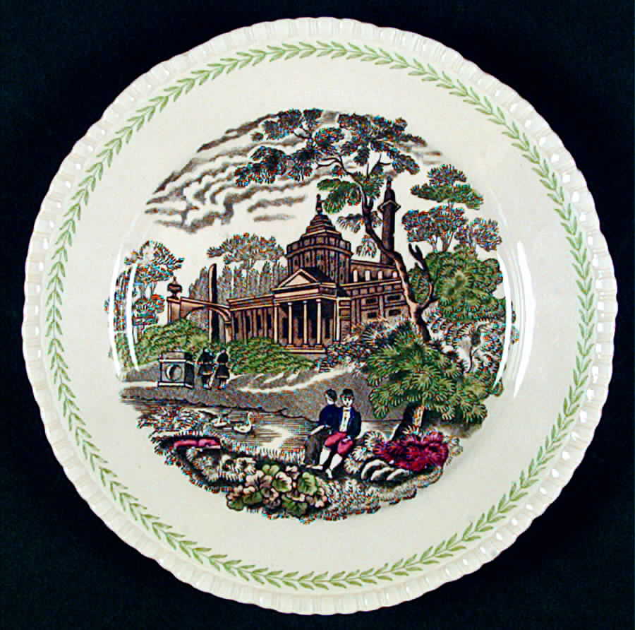 Italian Scenery Multicolor (No Trim) Salad Plate by Adams China-1