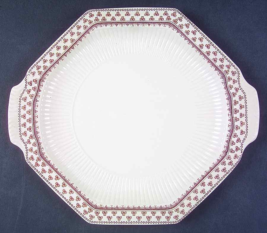 Sharon (William Adams) Octagonal Handled Cake Plate by Adams China-1