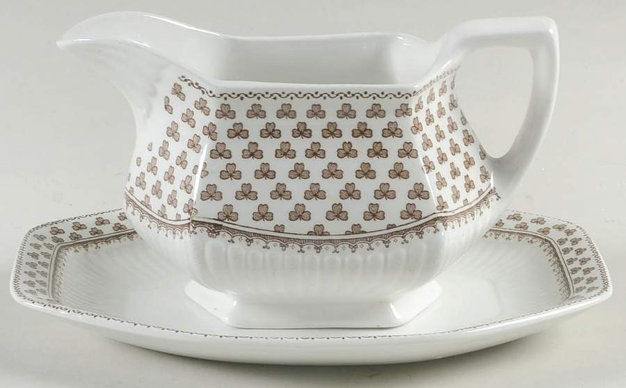 Sharon (William Adams) Gravy Boat & Underplate by Adams China-1