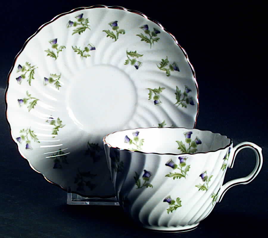 15287 Flat Cup & Saucer Set by John  Aynsley & Sons-1