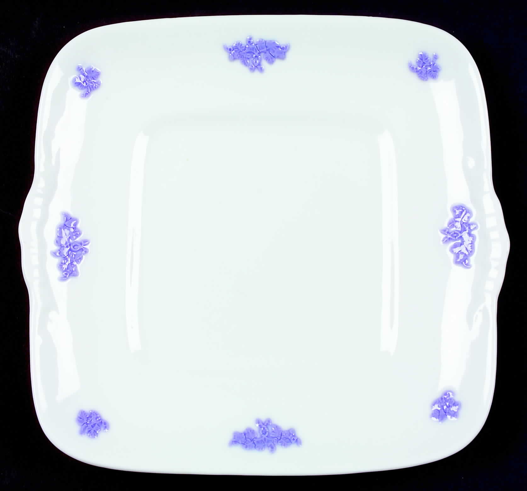 Chelsea (Smooth, No Embossing) Square Handled Cake Plate by Adderley-1