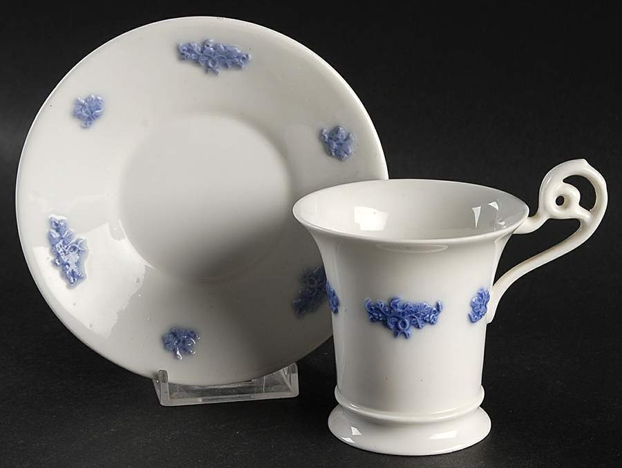 Chelsea (Smooth, No Embossing) Footed Demitasse Cup & Saucer Set by Adderley-1