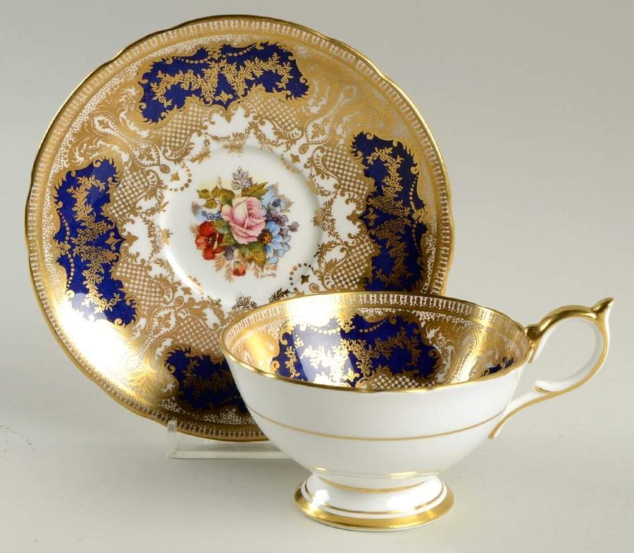 7453 Footed Cup & Saucer Set by John  Aynsley & Sons-1