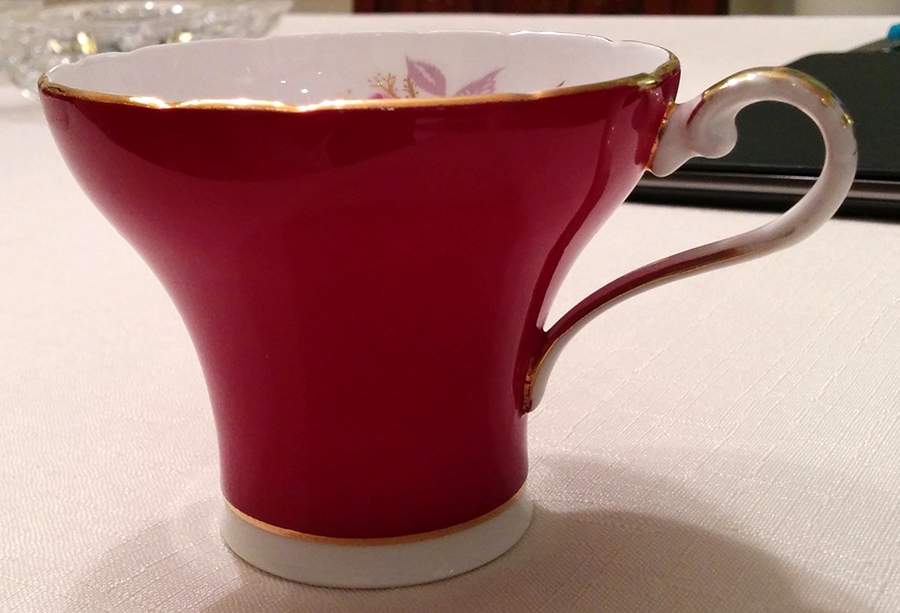 2225 Red Flat Cup by John  Aynsley & Sons-1