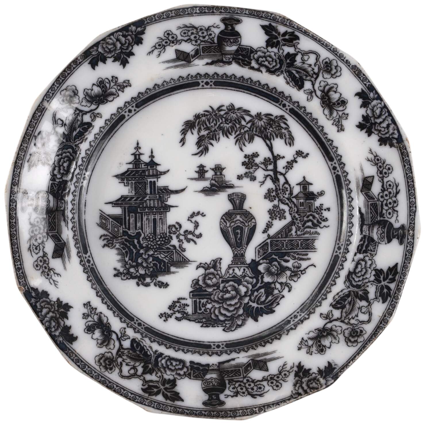 Jeddo Black Salad Plate by Adams China-1