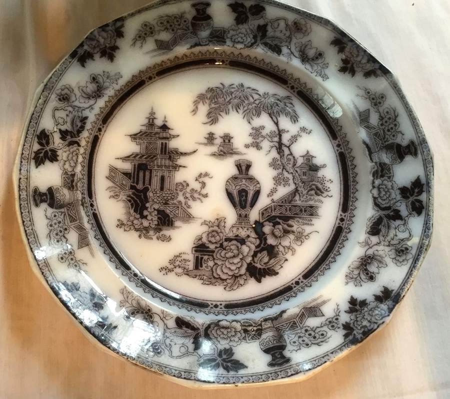 Jeddo Black Dinner Plate by Adams China-1