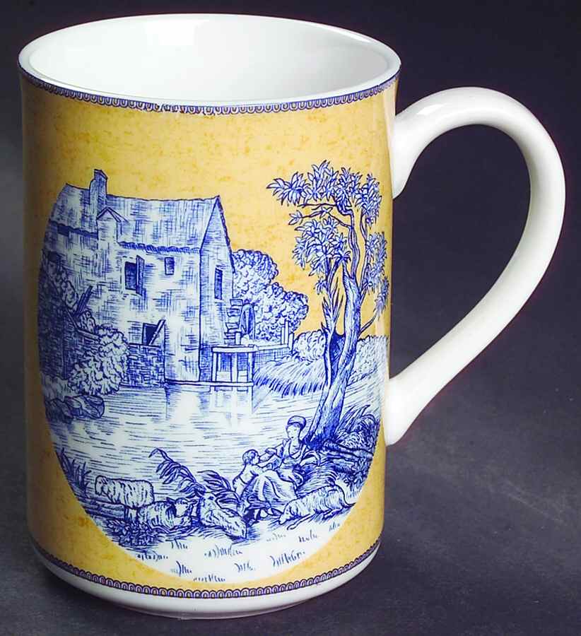 English Toile Blue Mug by American Atelier-1