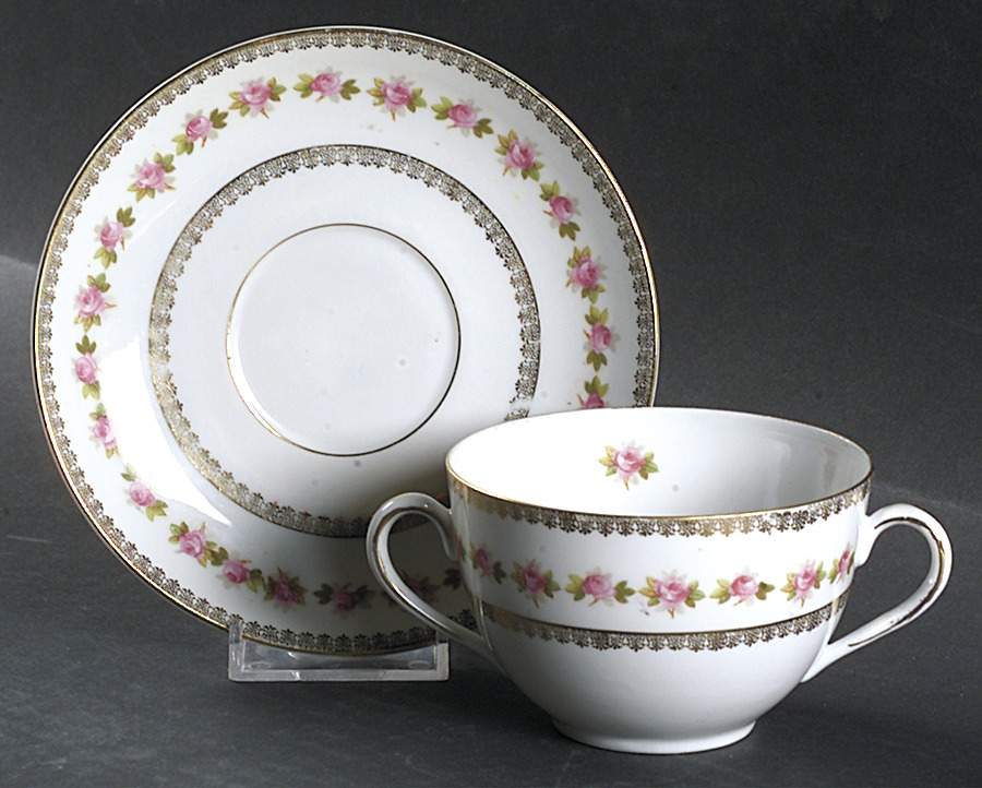 ALT317 Flat Bouillon Cup & Saucer by Altrohlau-1