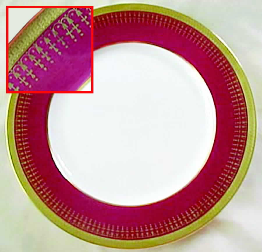 Hertford Maroon (Smooth) Dinner Plate by John  Aynsley & Sons-1