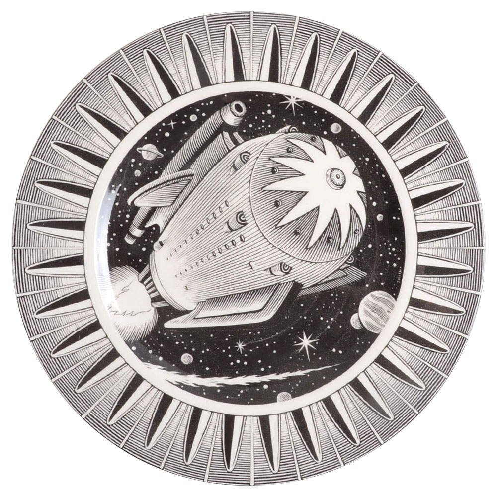 Slice of Life Space Ship Dinner Plate by 222 Fifth (PTS)-1