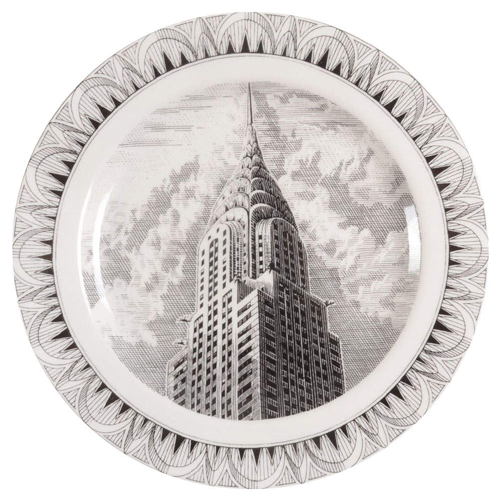 Slice of Life Chrysler Building Salad Plate by 222 Fifth (PTS)-1