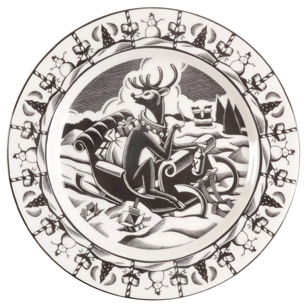Slice of Life Bad Reindeer Salad Plate by 222 Fifth (PTS)-1