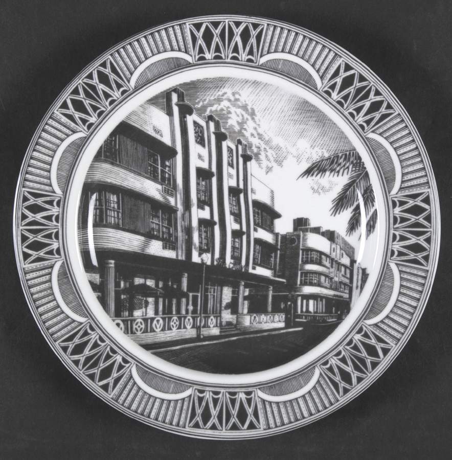Slice of Life South Beach Hotels Salad Plate by 222 Fifth (PTS)-1