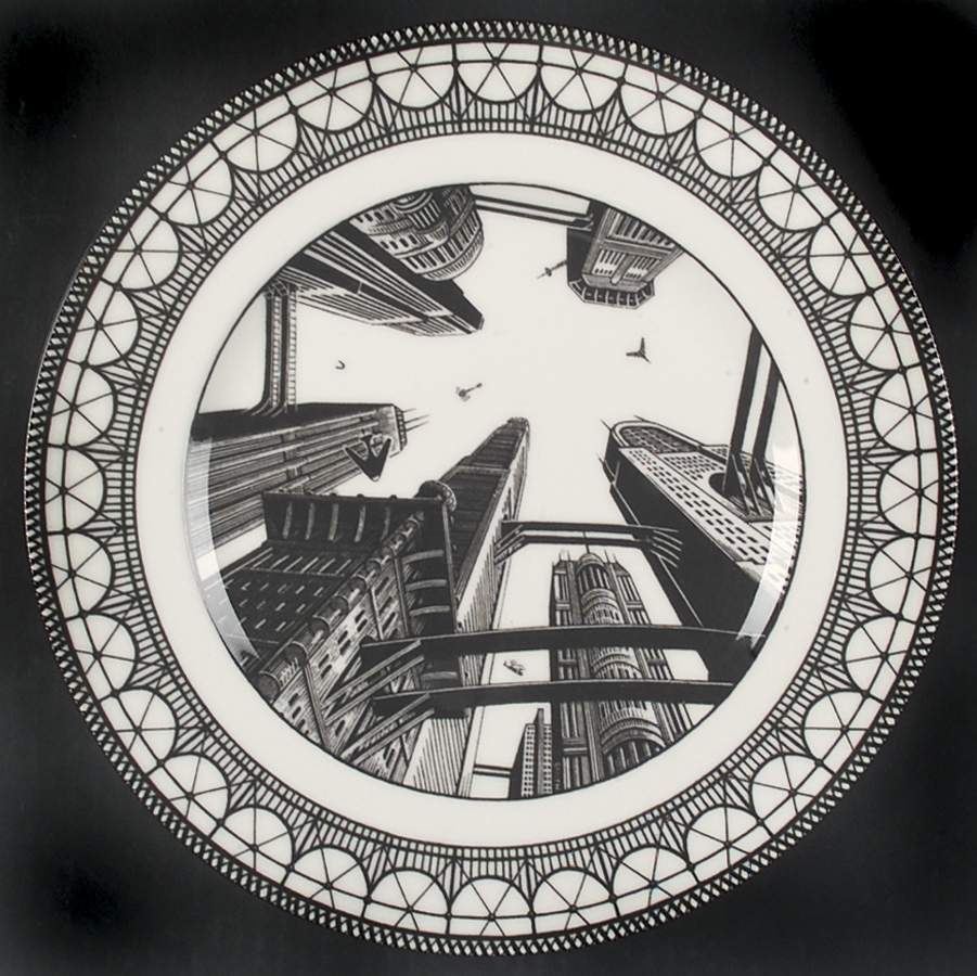 Slice of Life Metropolis Dinner Plate by 222 Fifth (PTS)-1