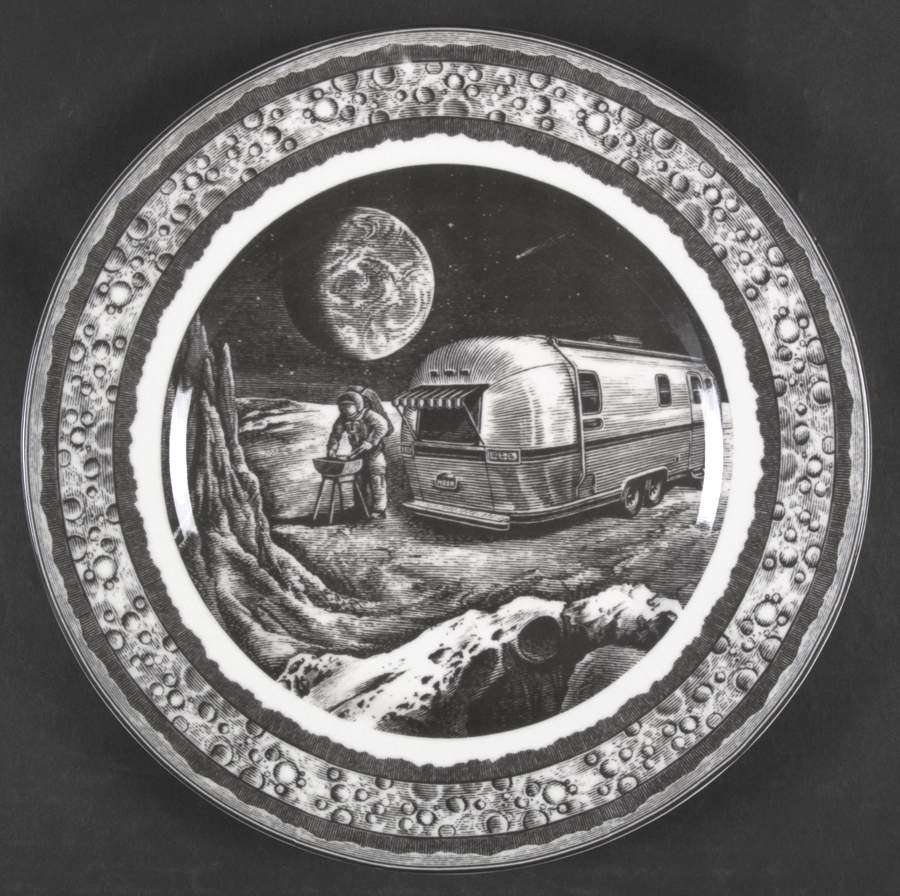 Slice of Life Lunar Barbeque Dinner Plate by 222 Fifth (PTS)-1