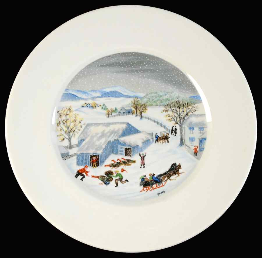 Grandma Moses Show Or Decorative Plate (Charger) by Atlas China (NY)-1