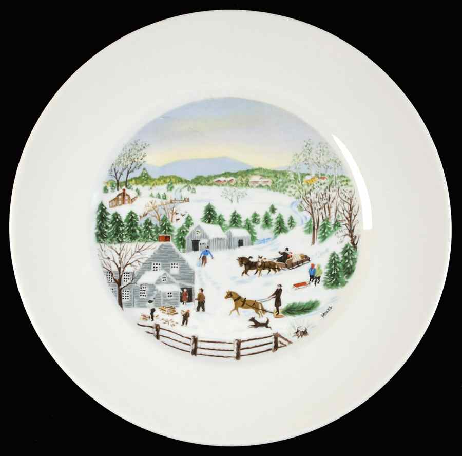Grandma Moses Show Or Decorative Plate (Charger) by Atlas China (NY)-1